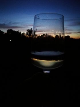 Abendstimmung im Garten des Müllerhauses.