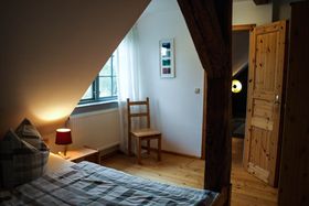 Das Schlafzimmer der Wohnung „Altwarp“ sorgt für schöne Träume.